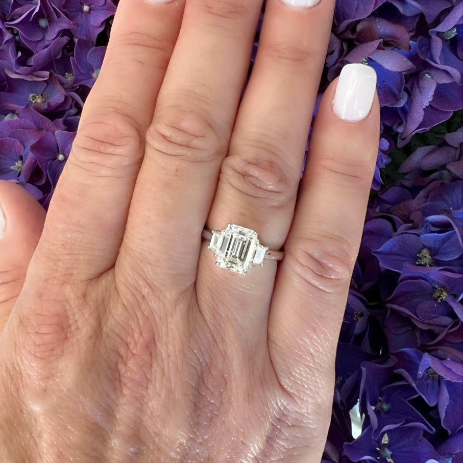 Vintage Inspired Amavida Diamond Ring 18K White Gold 501A
