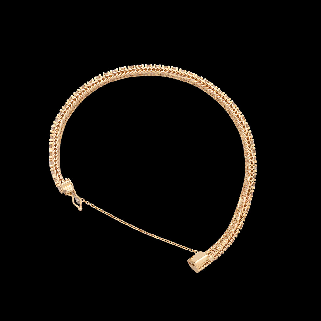 Vintage Yellow Gold Diamond Line Bracelet