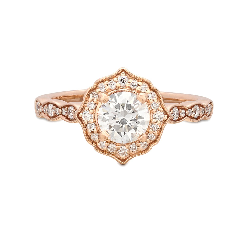 GIA Rose Gold Diamond Engagement Ring