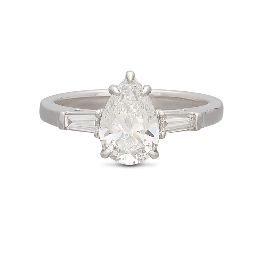 Incredible Platinum 1.50ct GIA D/Internally Flawless Pear Diamond Ring