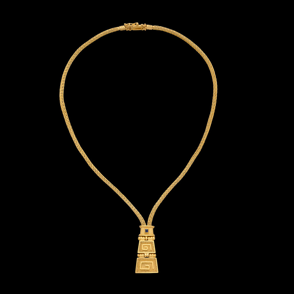 18kt Yellow Gold Greek Style Necklace