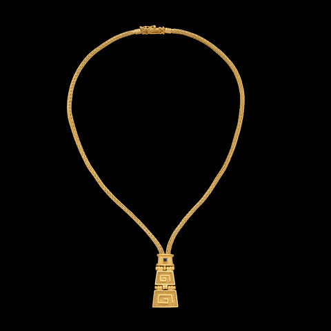 18kt Yellow Gold Greek Style Necklace