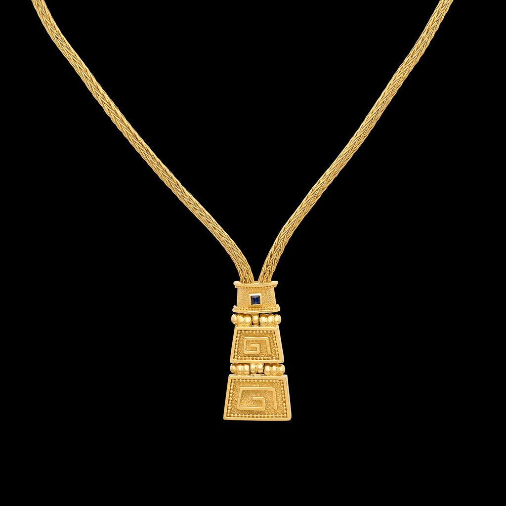 18kt Yellow Gold Greek Style Necklace