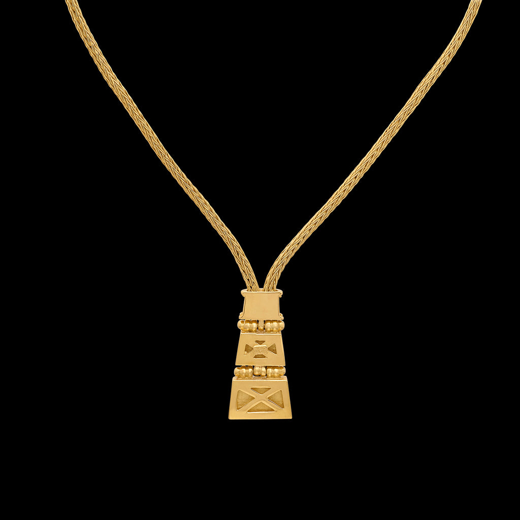 18kt Yellow Gold Greek Style Necklace