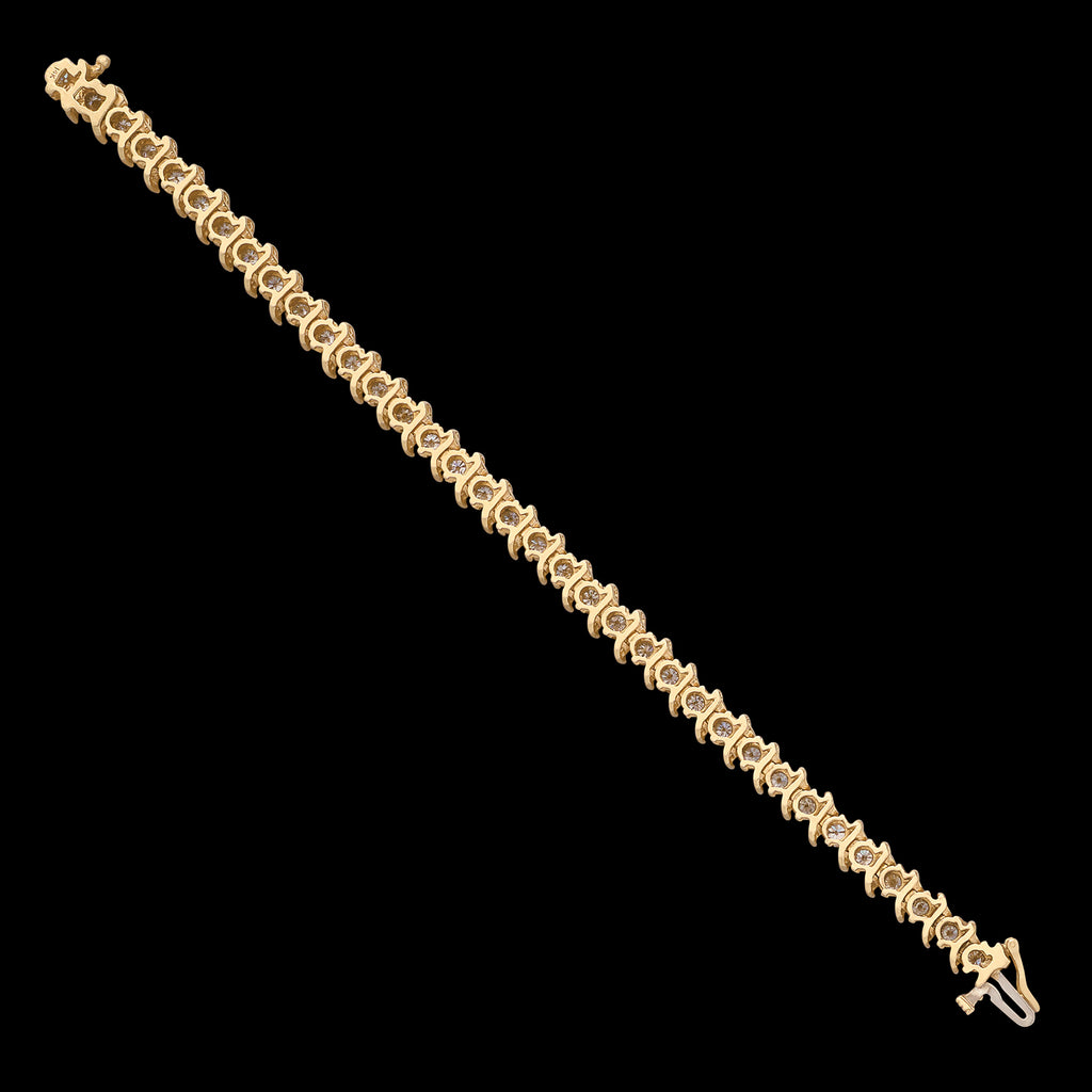 14 karat Yellow Gold Diamond Line Bracelet