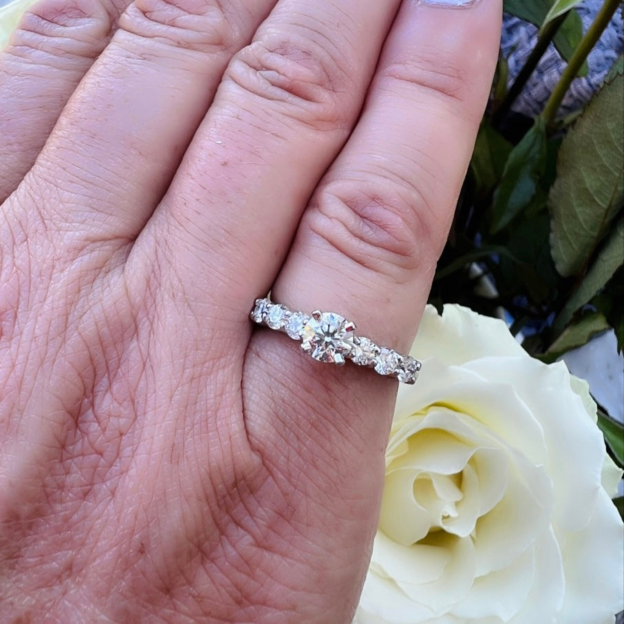 Classic Platinum Diamond Engagement Ring