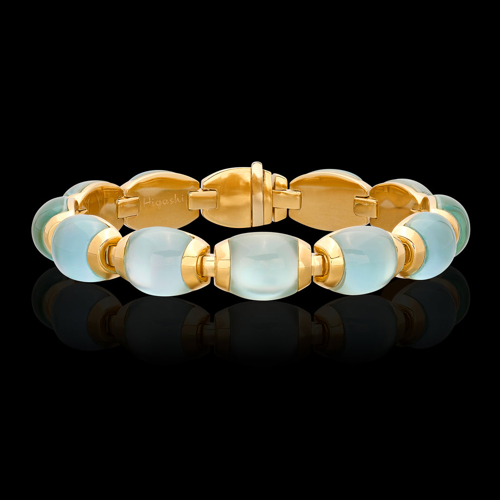 18 karat Yellow Gold Moon Stone Bracelet