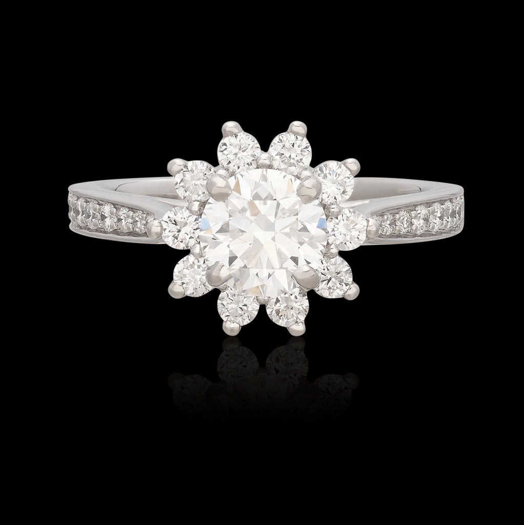 GIA 1.00ct G/VS2 White Gold Diamond Ring
