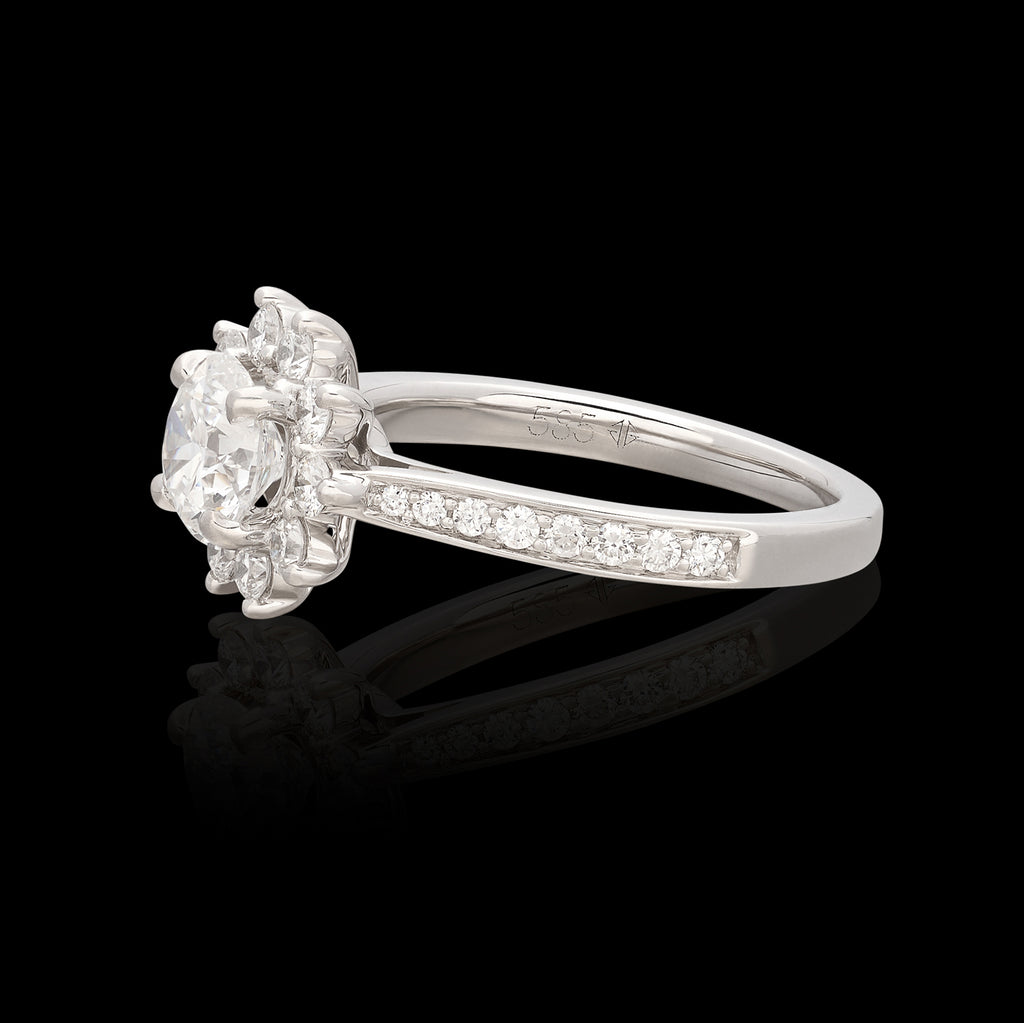 GIA 1.00ct G/VS2 White Gold Diamond Ring