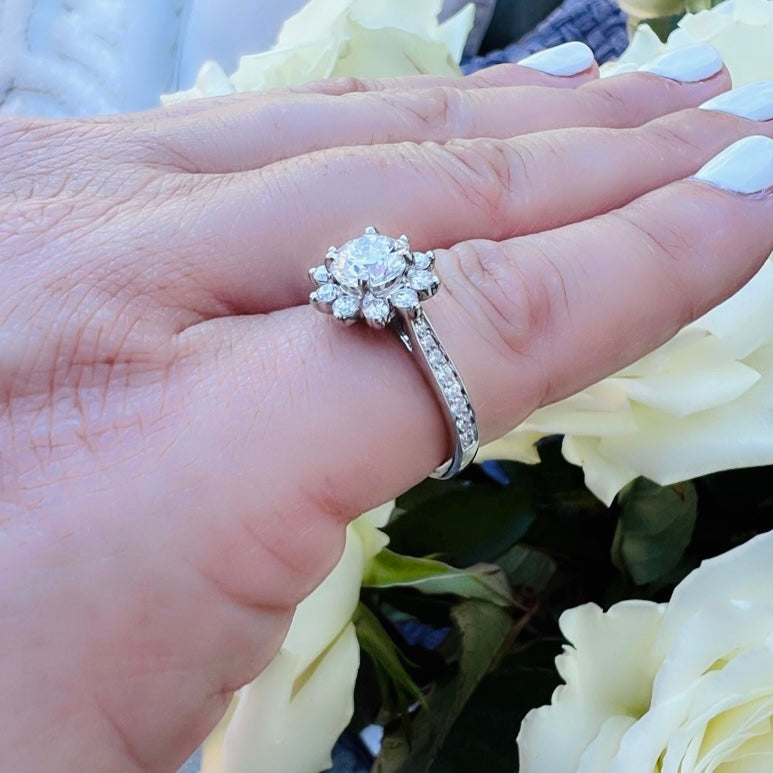 GIA 1.00ct G/VS2 White Gold Diamond Ring