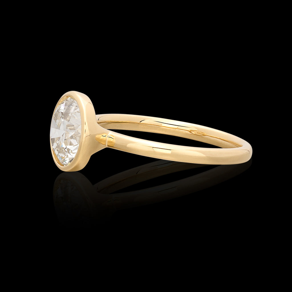 Exceptional 2.04ct Old European Cut Yellow Gold Diamond Ring