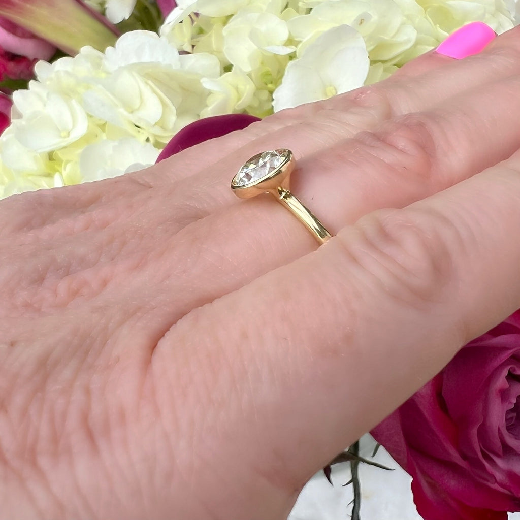 Exceptional 2.04ct Old European Cut Yellow Gold Diamond Ring