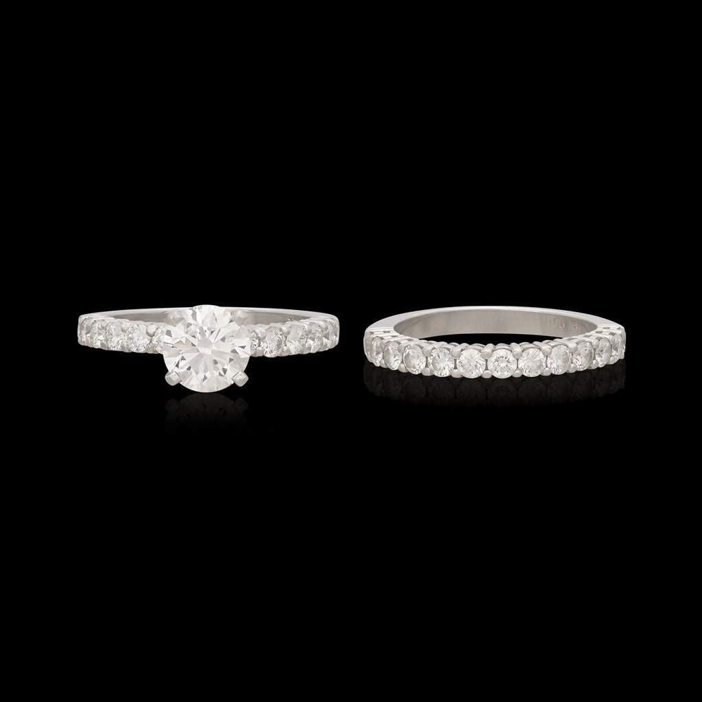 Platinum Diamond Wedding Set