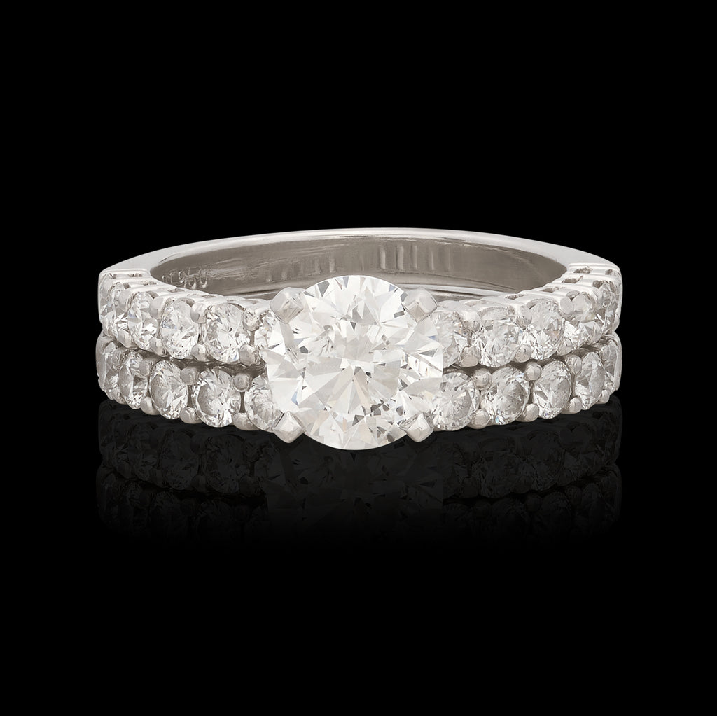Platinum Diamond Wedding Set