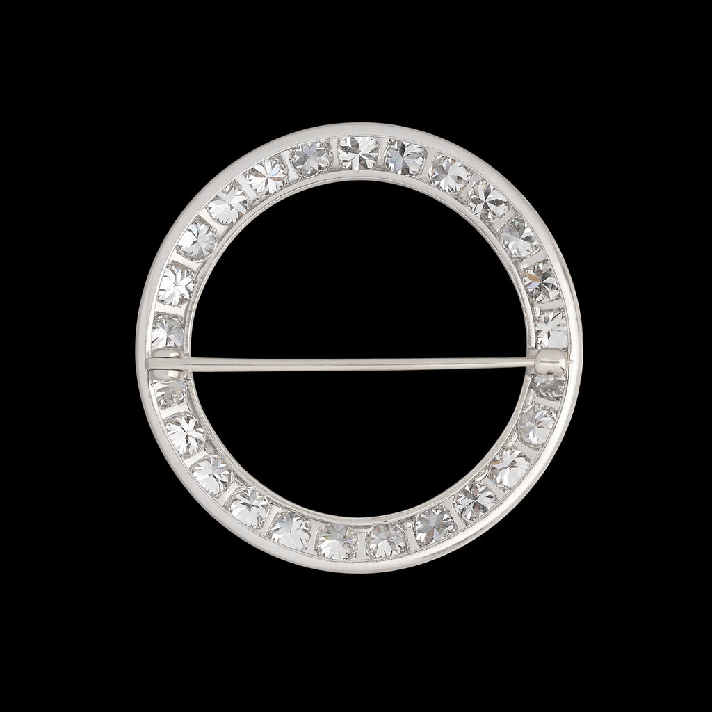 Stunning Antique Platinum Diamond Pin