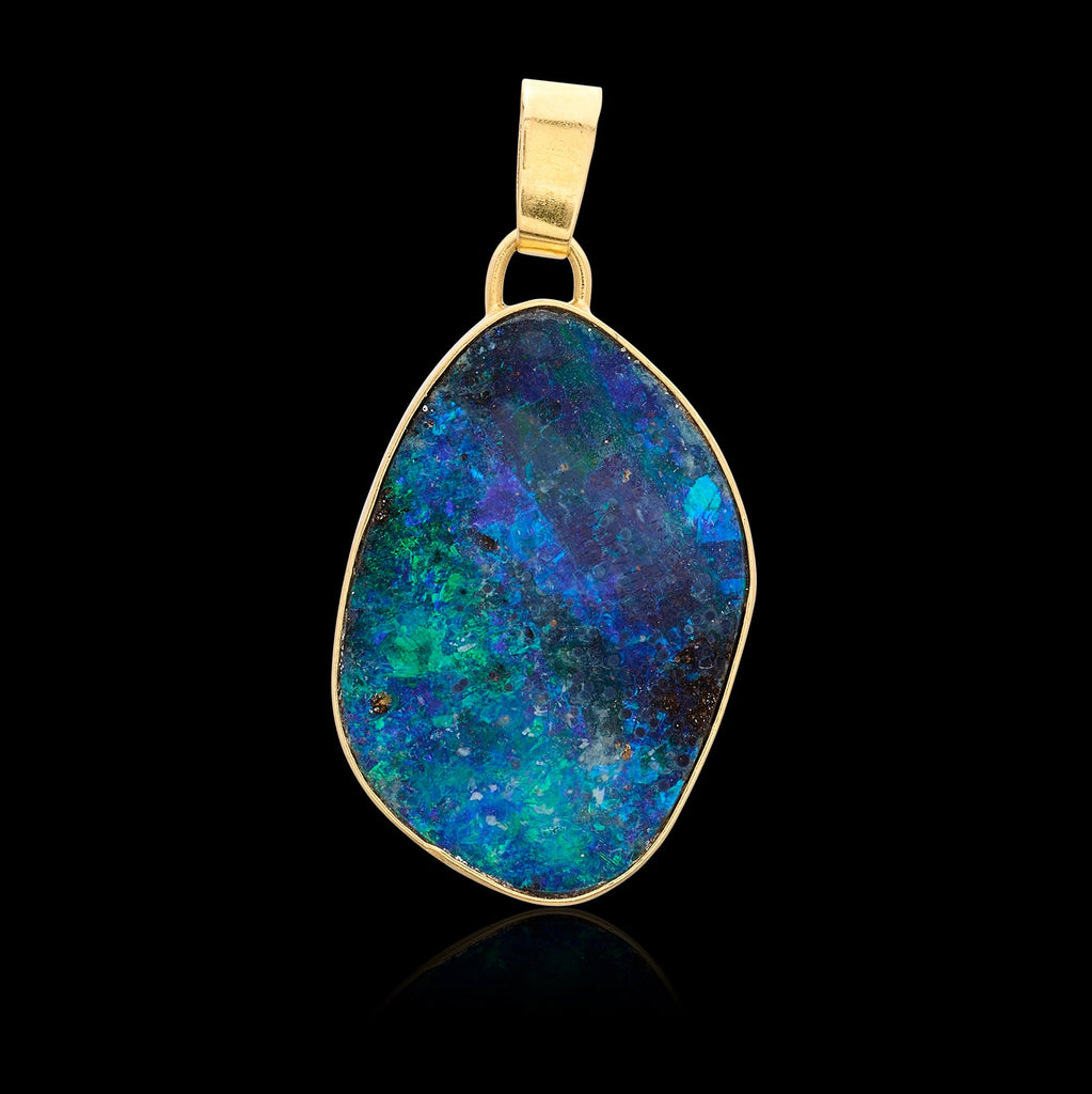 18kt Yellow Gold Australian Opal Pendant