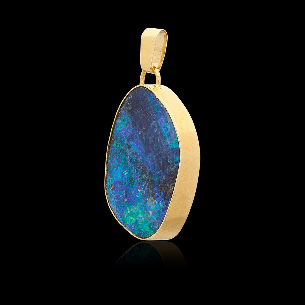 18kt Yellow Gold Australian Opal Pendant