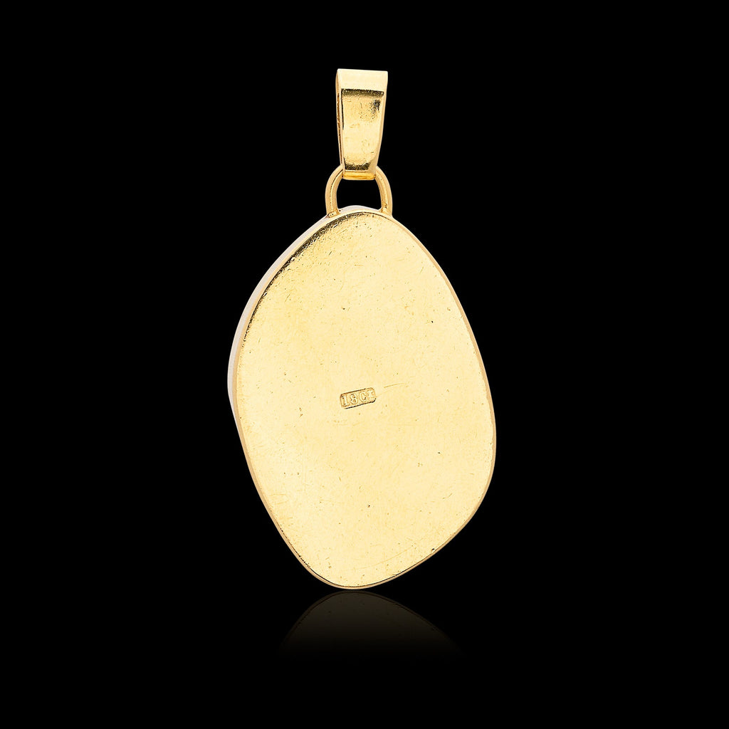 18kt Yellow Gold Australian Opal Pendant