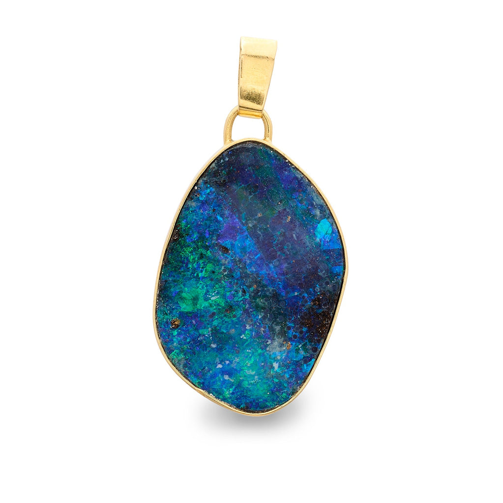 18kt Yellow Gold Australian Opal Pendant