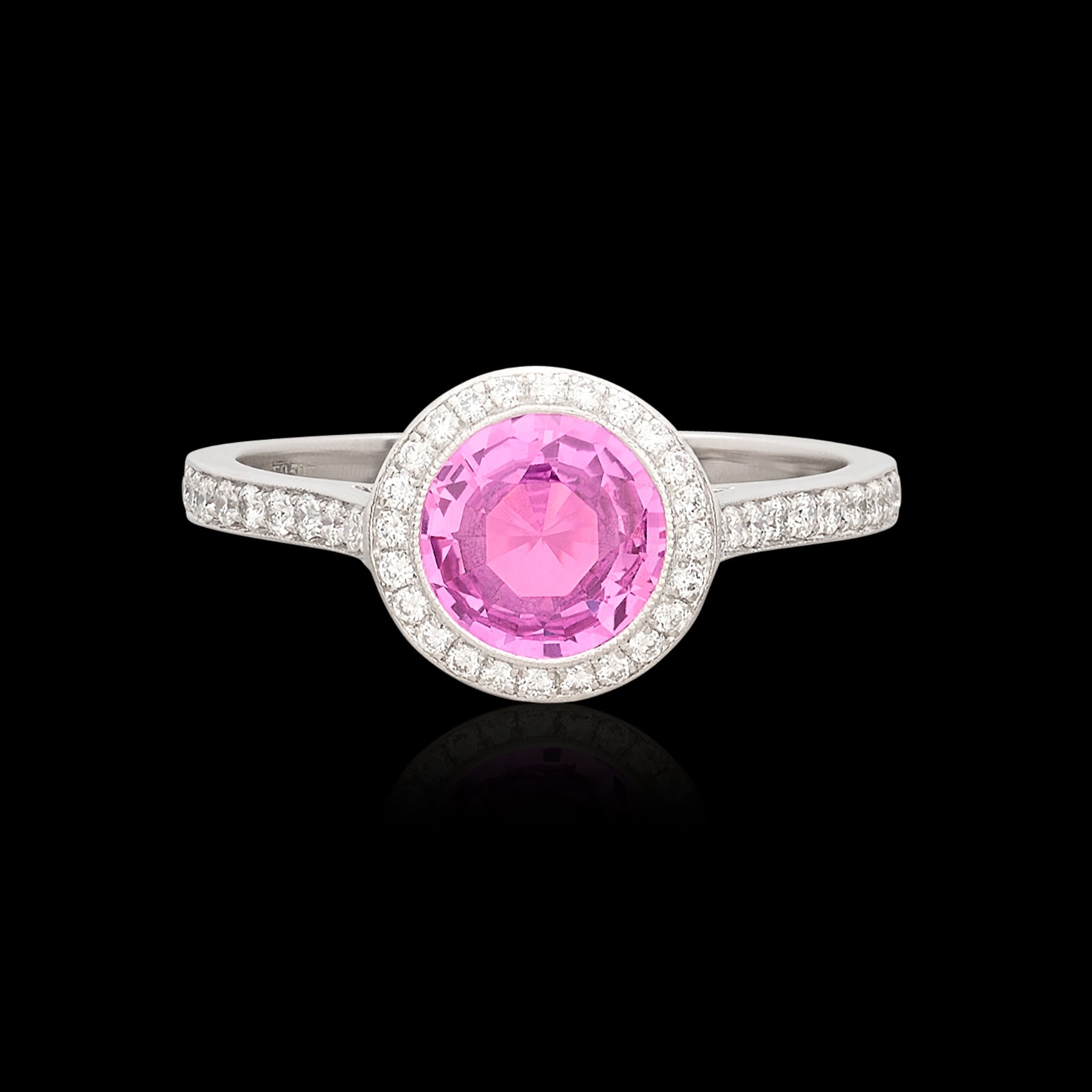 Platinum Pink Sapphire Diamond Ring by Tiffany1