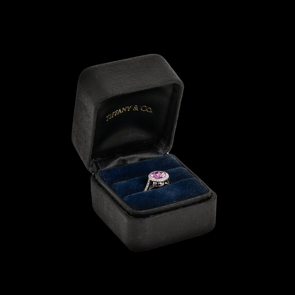 Platinum Pink Sapphire & Diamond Ring by Tiffany & Co.