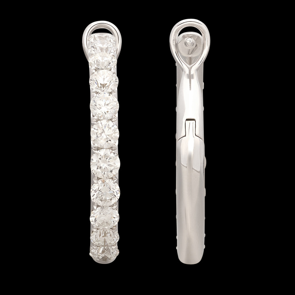 4.40 carat Inside/Out Diamond Hoops