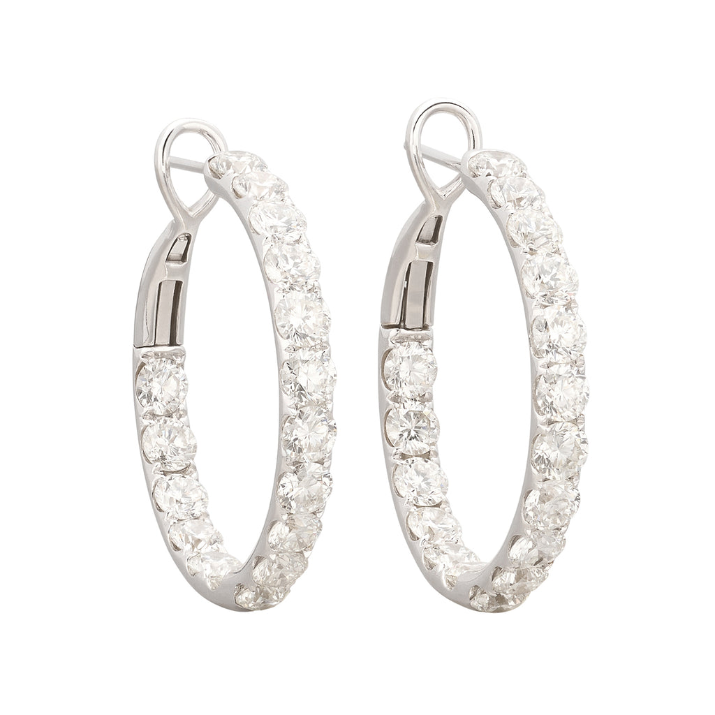 4.40 carat Inside/Out Diamond Hoops