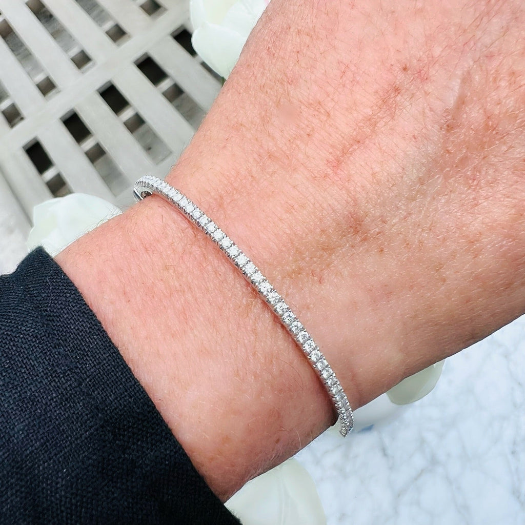 Tiffany & Co "Metro" Diamond Bangle Bracelet