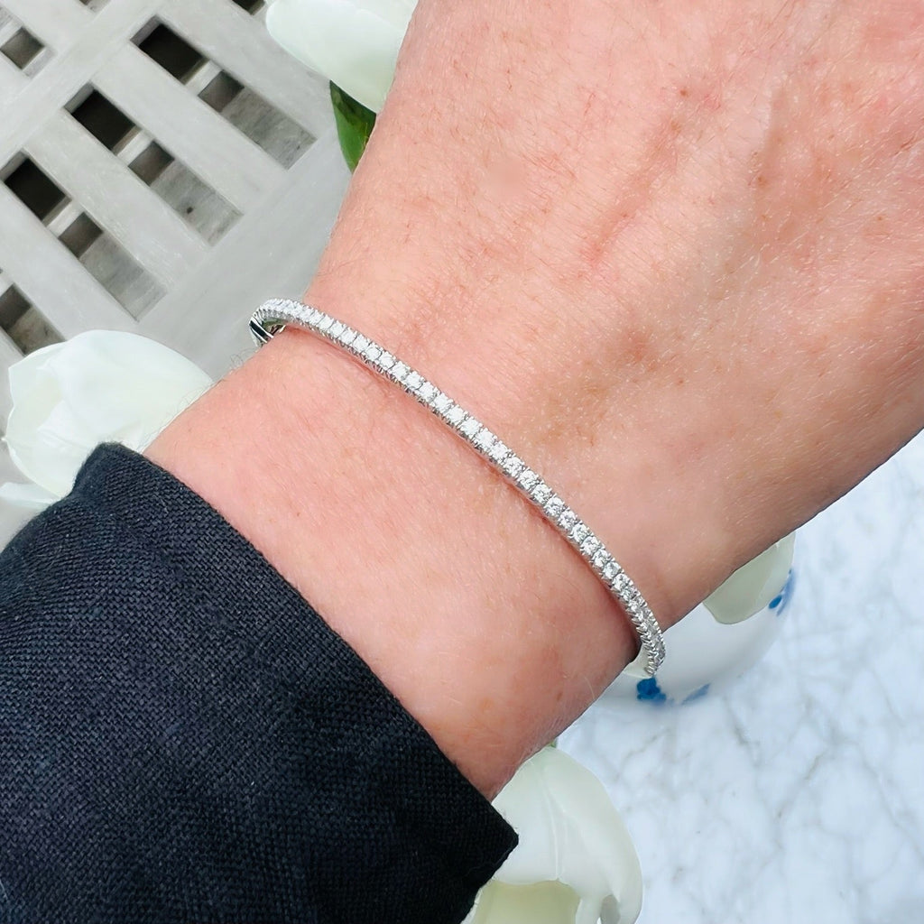 Tiffany & Co "Metro" Diamond Bangle Bracelet