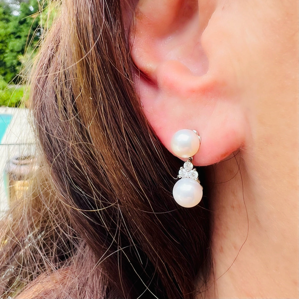 Pearl & Diamond "Aria" Earrings by Tiffany & Co.