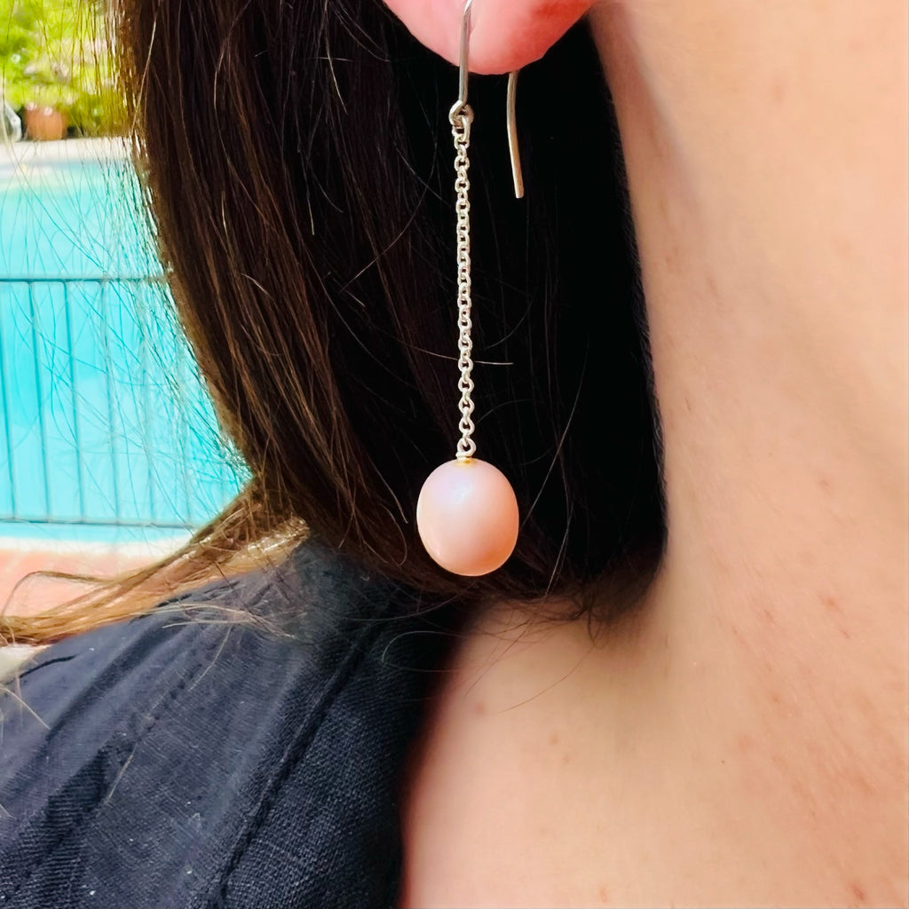 Pearl Drop Silver Earrings by Tiffany & Co.