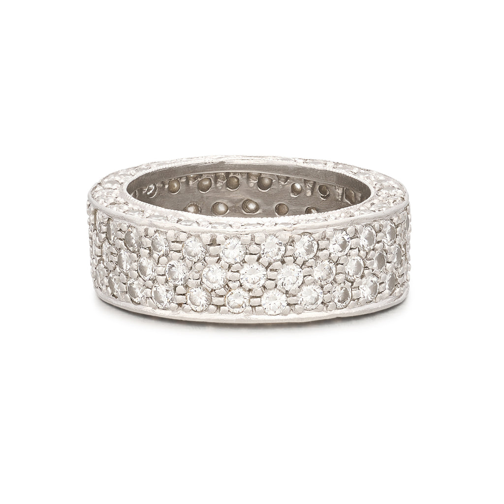Exceptional 3-row Platinum Diamond Eternity Band