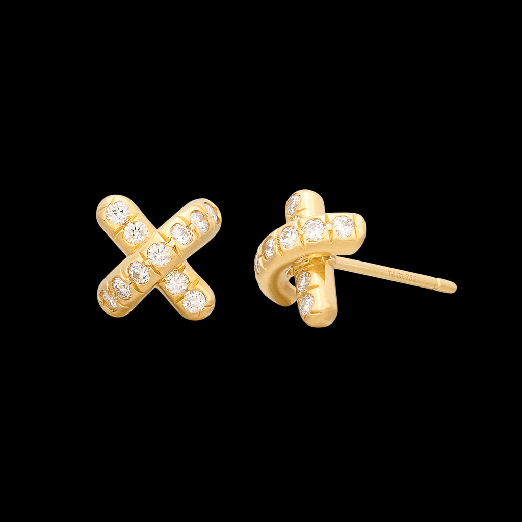 Tiffany & Co. Diamond "X" Earrings