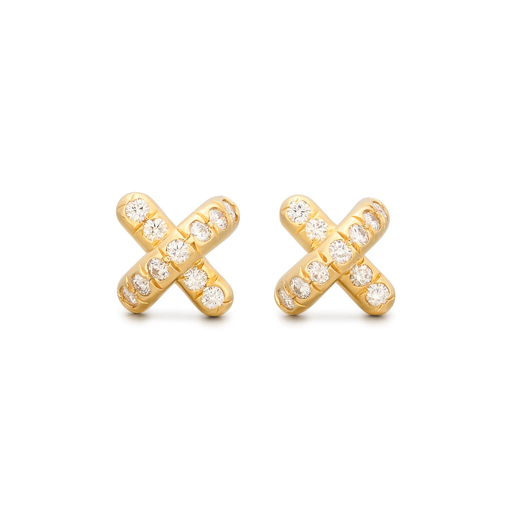 Tiffany & Co. Diamond "X" Earrings