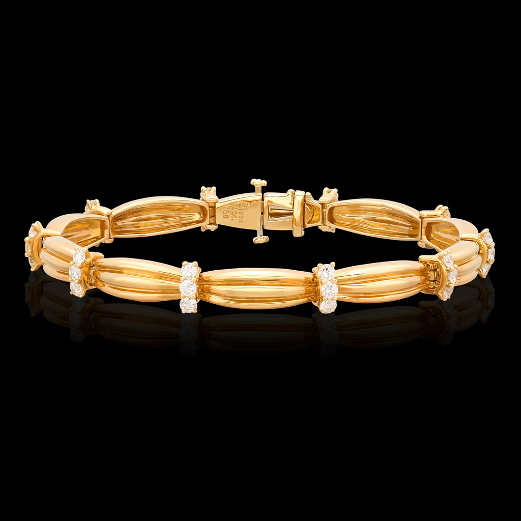 Estate Tiffany & Co. Gold Diamond Bracelet