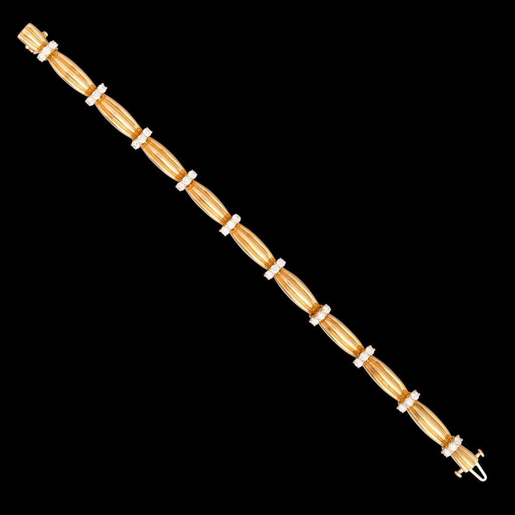 Estate Tiffany & Co. Gold Diamond Bracelet