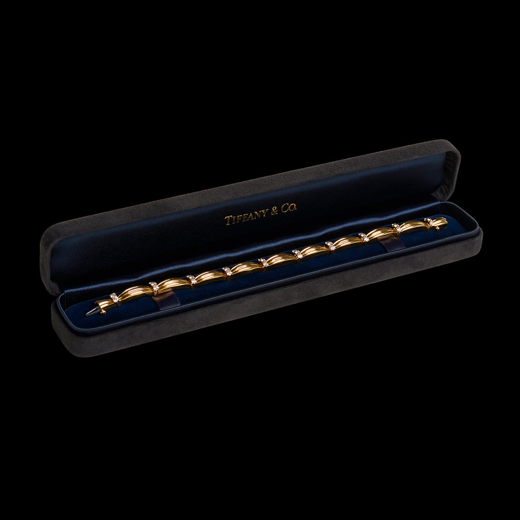 Estate Tiffany & Co. Gold Diamond Bracelet
