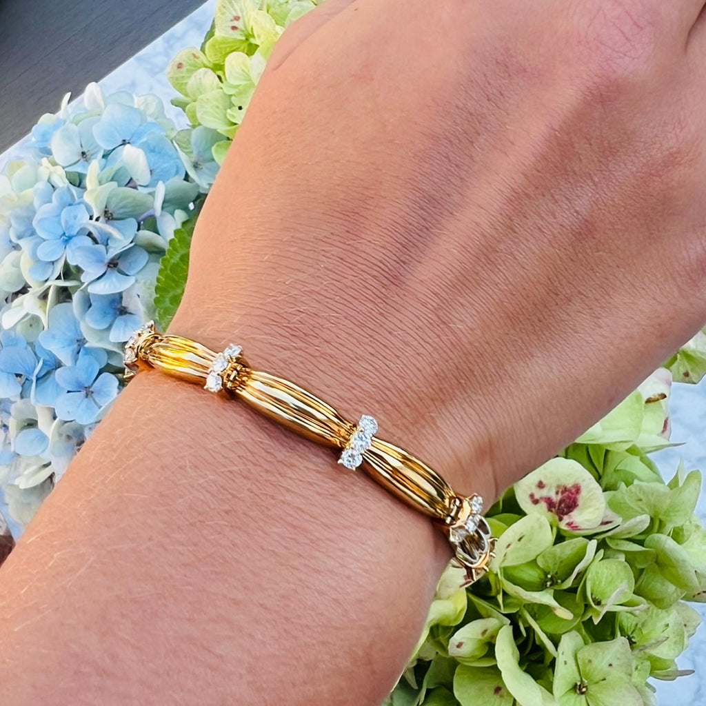 Estate Tiffany & Co. Gold Diamond Bracelet