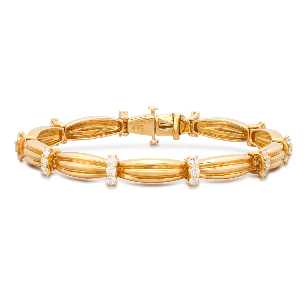Estate Tiffany & Co. Gold Diamond Bracelet