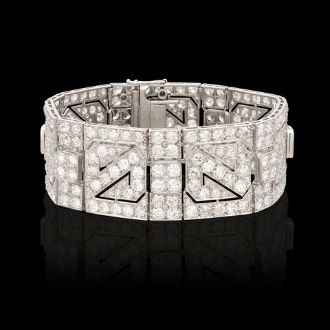 Extraordinary Art Deco Platinum Diamond Bracelet