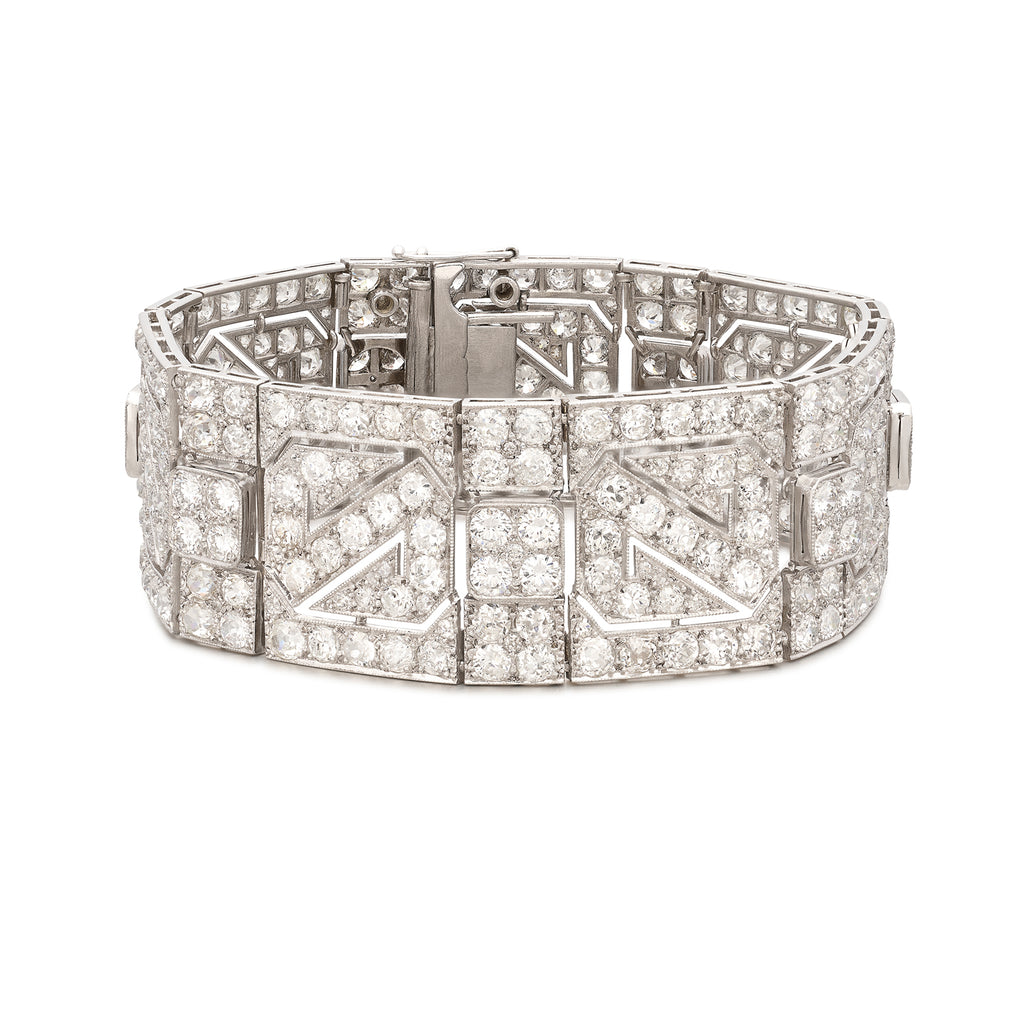 Extraordinary Art Deco Platinum Diamond Bracelet