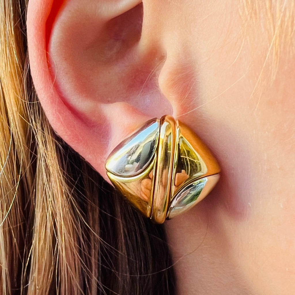 Bulgari 2-Tone Earrings