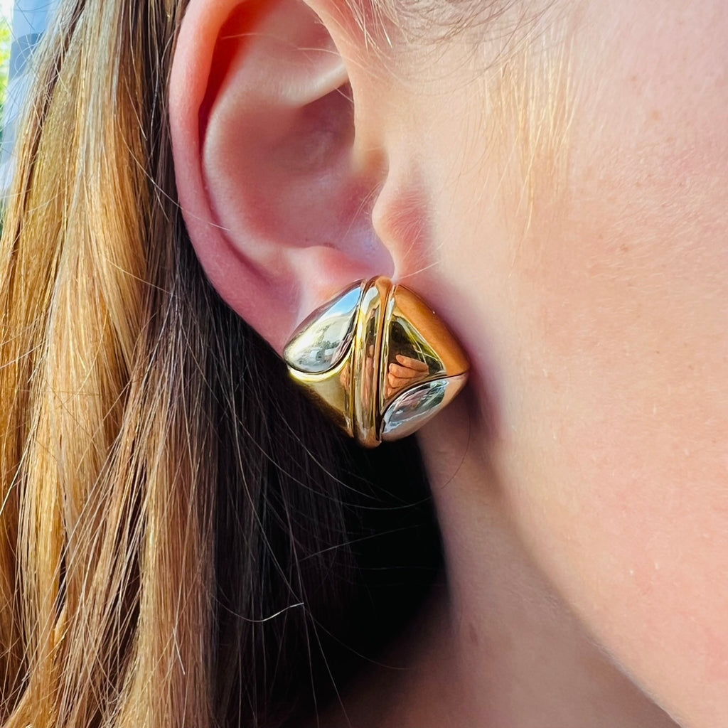 Bulgari 2-Tone Earrings
