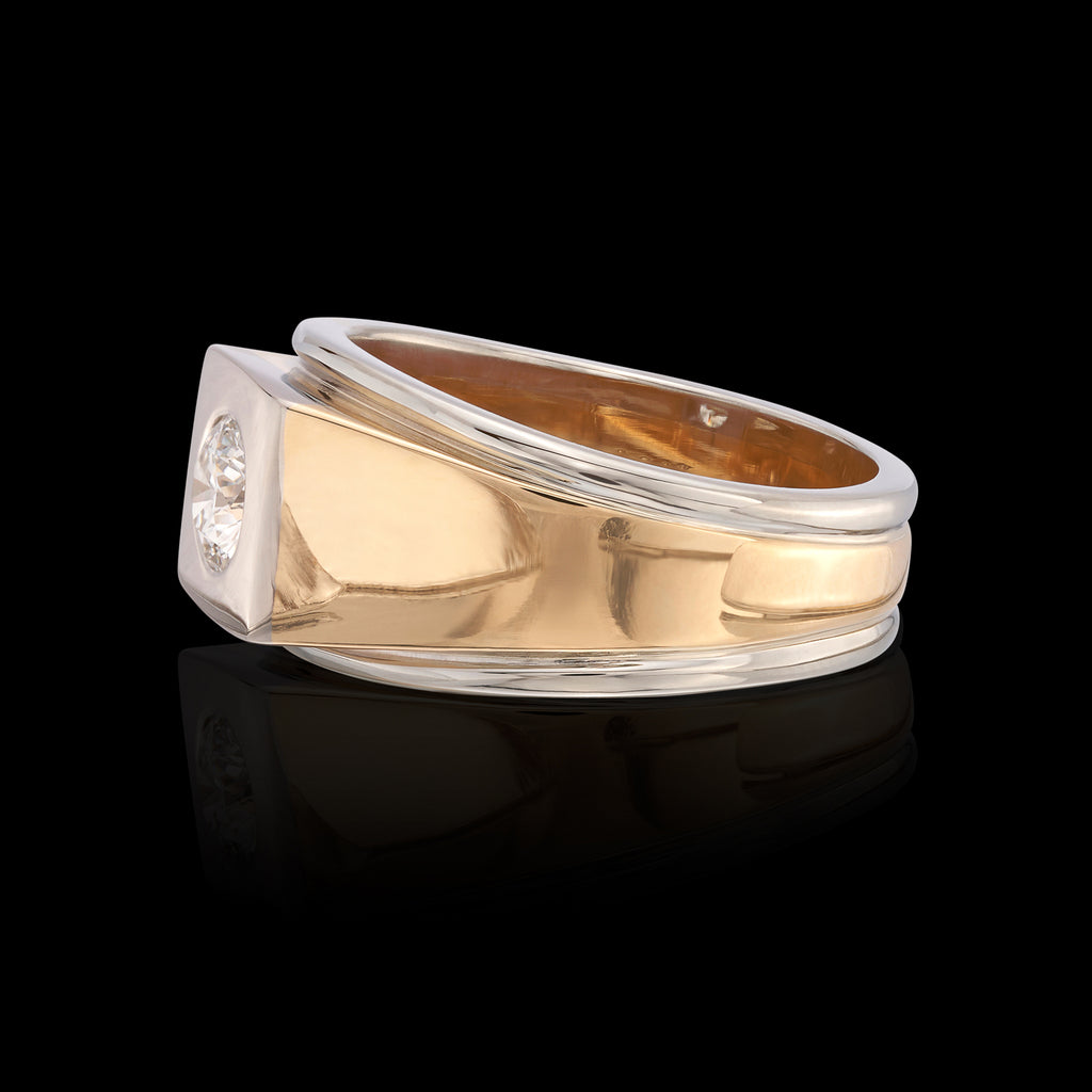 18k Yellow & White Gold Diamond Ring