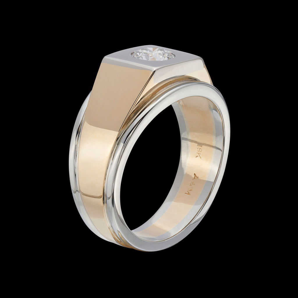 18k Yellow & White Gold Diamond Ring