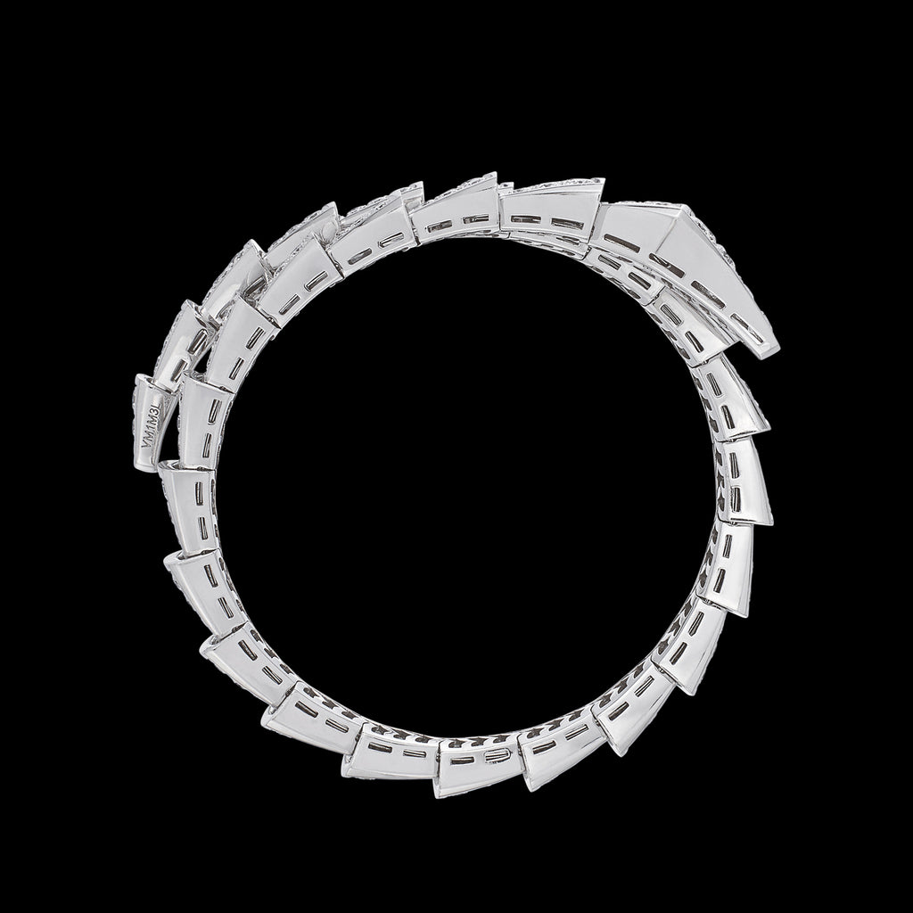 Bulgari Serpenti Viper 18k White Gold Diamond Bracelet