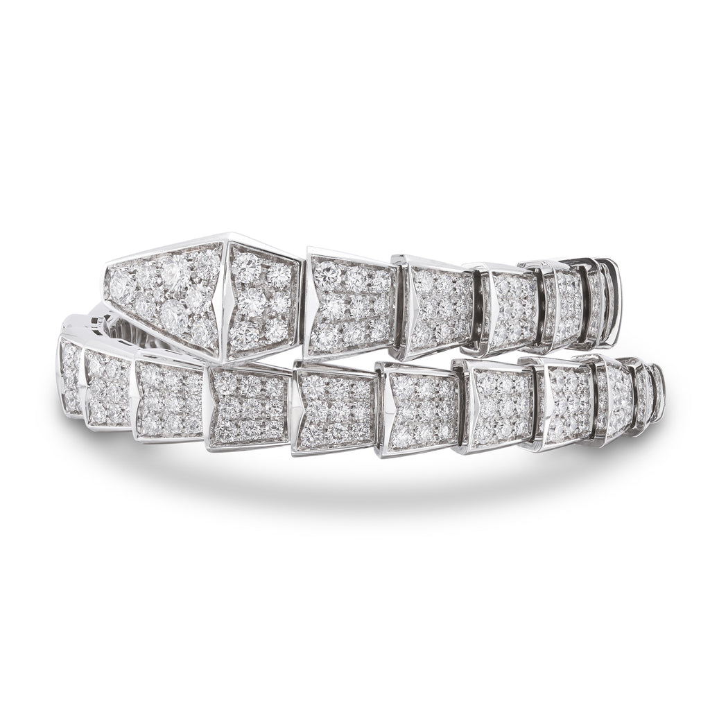 Bulgari Serpenti Viper 18k White Gold Diamond Bracelet