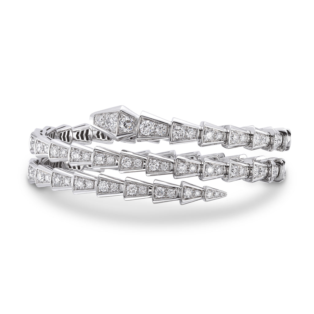 Bulgari Serpenti Viper 18k White Gold Diamond Bracelet