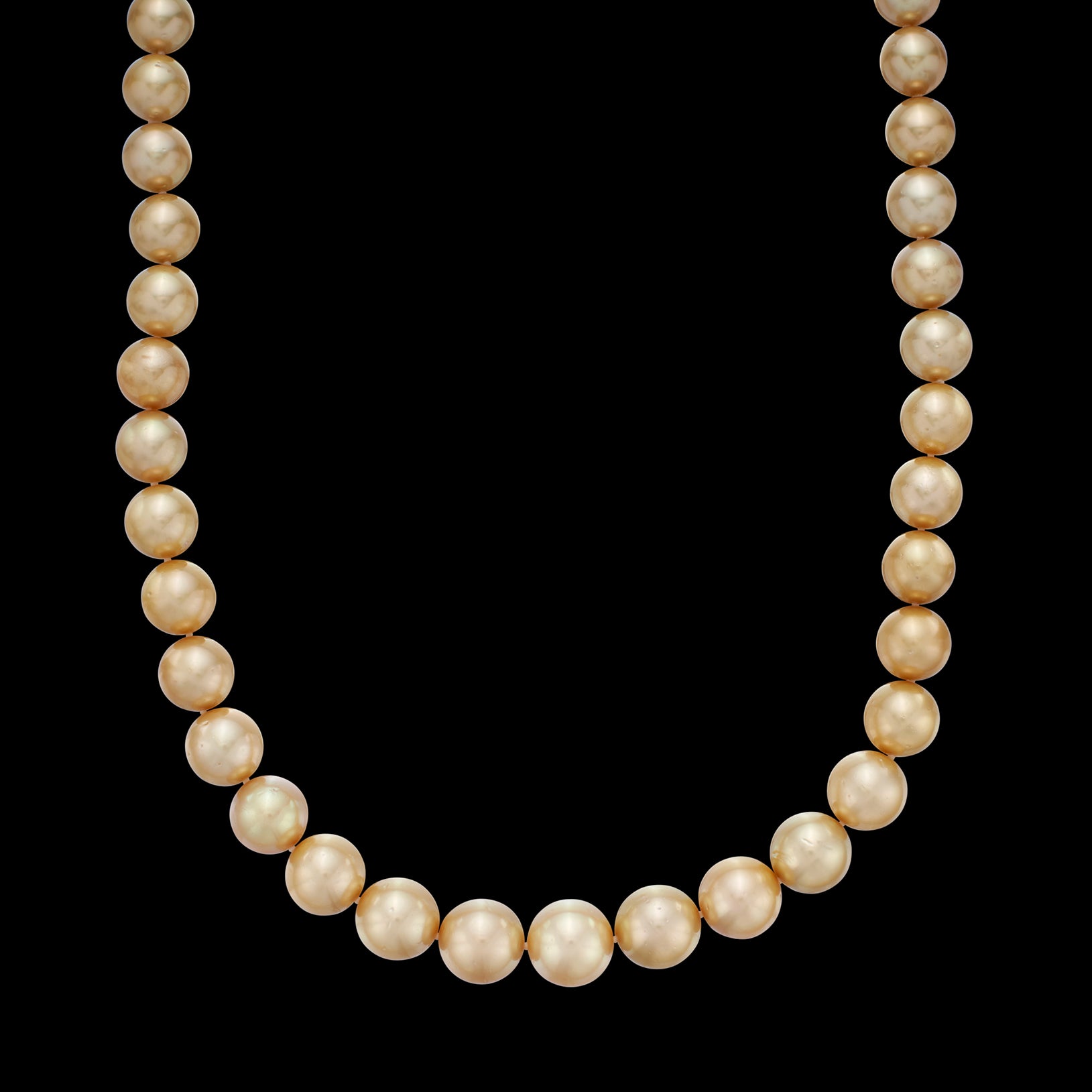 Golden South Sea Cultured Pearl & 14k Gold Necklace - 66mint Fine