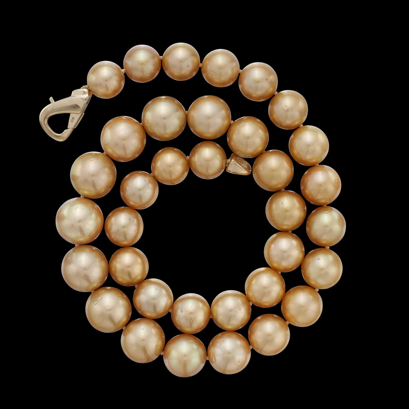 Golden South Sea Cultured Pearl & 14k Gold Necklace - 66mint Fine